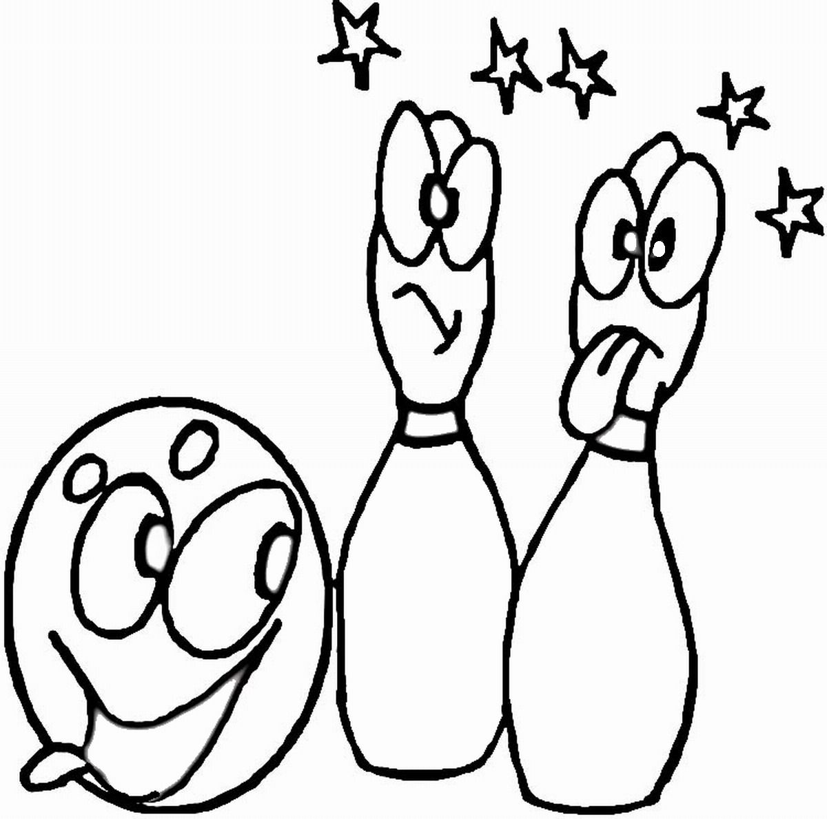 Plansa de colorat cu Bowling 34 28